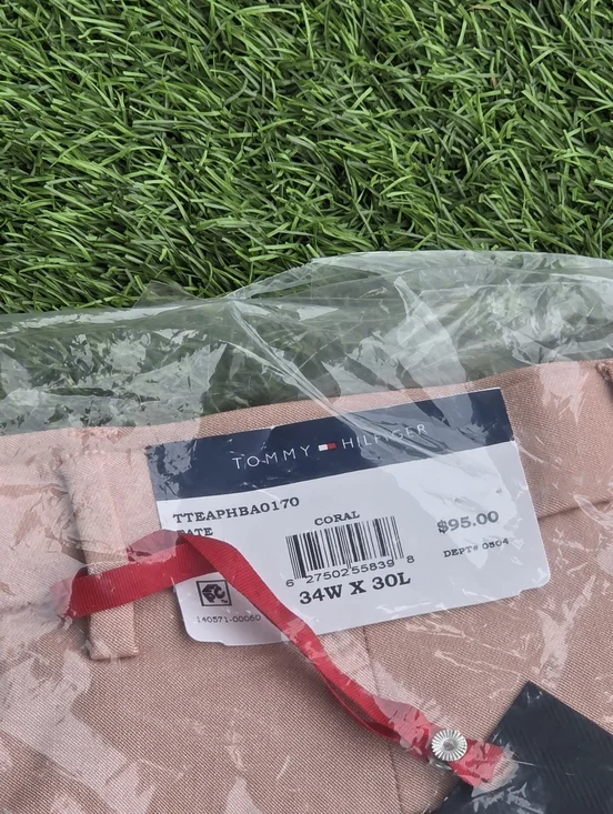 Tommy Hilfiger THFLEX Men's Dress Pants 34x30 Stretch Coral NWT $95 MRSP Career - Picture 5 of 6